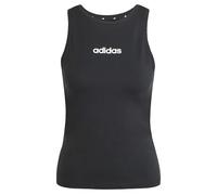 adidas Damen Essentials Linear Slim Cotton Tank, Black/White, L
