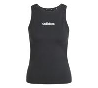 adidas Damen Essentials Linear Slim Cotton Tank, Black/White, L