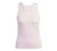 adidas Damen Essentials Linear Slim Cotton Tank, Clear Pink/White, XXL
