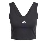 adidas Femme Essentials Small Logo Cotton Lifestyle Tank, Black/White, XL