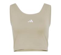 adidas Damen Essentials Small Logo Cotton Lifestyle Tank, Wonder Cargo/White, M