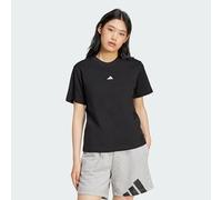 Adidas Damen Essentials Small Logo Cotton T-Shirt, Black/White, XXS