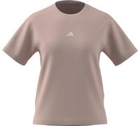 adidas Damen Essentials Small Logo Cotton T-Shirt, Blush Pink/White, L