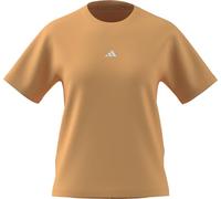adidas Damen Essentials Small Logo Cotton T-Shirt, Semi Ice Tangerine/White, S