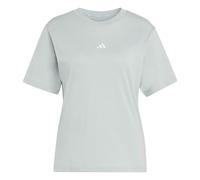 adidas Damen Essentials Small Logo Cotton T-Shirt, Wonder Sage/White, L