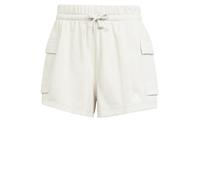 adidas Damen Essentials Small Logo French Terry Cargo Shorts, Wonder Alumina/White, S