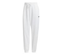 Adidas Damen Essentials Small Logo French Terry Cuffed Pants, White/Black, XL