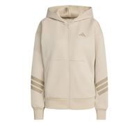 adidas Damen Future Icons Three Stripes Full Zip Hoodie, Crystal Linen, L
