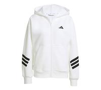 adidas Damen Future Icons Three Stripes Full Zip Hoodie, White, M