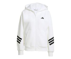 adidas Damen Future Icons Three Stripes Full Zip Hoodie, White, XXS