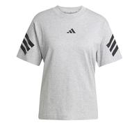 adidas Damen Future Icons Three Stripes T-Shirt, Medium Grey Heather, XL