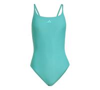 adidas Damen ICONISEA Ribbed Padded Thin Straps Swimsuit, Pure Teal, 30