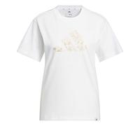 adidas Damen Iridescent Shells BIG Logo Graphic T-Shirt, White, M