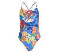 adidas Damen Mexicana Florals TIE-Back Swimsuit, Glory Blue/White, 44