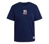 adidas Damen Mini Embroidery Graphic T-Shirt, Dark Blue, L