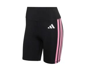 adidas Damen Optime Essentials 3Stripes Short Leggings, black/st tropic bloom, S 5 inch