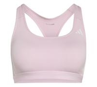 adidas Damen Optime Essentials Workout 3-Stripes Medium Support Bra, Clear Pink/White, XS