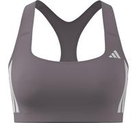 adidas Damen Optime Essentials Workout 3-Stripes Medium Support Bra, preloved Fig/White, L