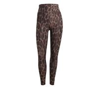 adidas Damen Optime Essentials Workout Leopard 7/8 Leggings, earth strata/black, M