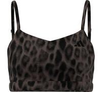 adidas Damen Optime Essentials Workout Leopard Light Support Bra, Earth strata/Black, S