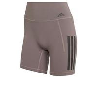 adidas Damen Optime Workout 3-Stripes Short Leggings, charcoal, S 5 inch