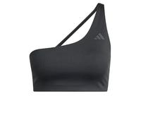 adidas Damen Optime Workout Rib One Shoulder Light Support Bra, Black, S