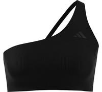 adidas Damen Optime Workout Rib One Shoulder Light Support Bra, Black, XXL