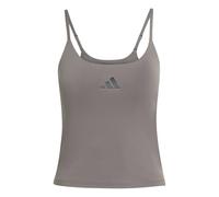 adidas Damen Optime Workout Tank with Integrated Light Support Bra, Charcoal, S