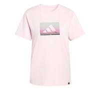 adidas Damen Outdoor Adventure Graphic Tshirt, Clear Pink, S