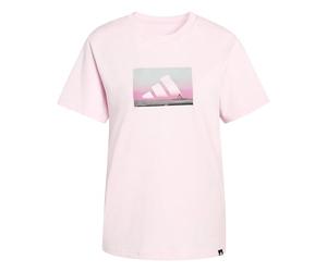 adidas Damen Outdoor Adventure Graphic Tshirt, Clear Pink, S