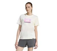 adidas Damen Outdoor Adventure Graphic Tshirt, Off White, XS