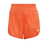 adidas Damen Pacer Essentials Knit High-Rise Shorts, Pure Orange/White, XL Long