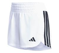 adidas Damen Pacer Workout Woven High Rise Shorts, White/Black, L Long