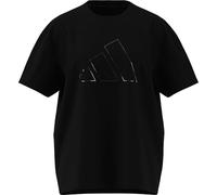 adidas Damen Power Essentials Workout Oversized Logo T-Shirt, Black, S