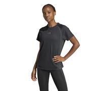 adidas Damen Seamless Knitted T-Shirt, Black/Grey Six, M