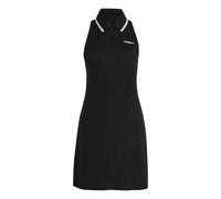 adidas Damen Seasonal Essentials Colorpop Dress with Embroidered Graphic, Black/Off White, XXS