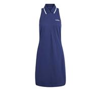 adidas Damen Seasonal Essentials Colorpop Dress with Embroidered Graphic, Dark Blue/White, S