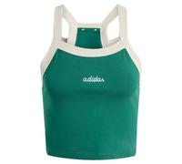 adidas Damen Seasonal Essentials Colorpop Tank with Embroidered Graphic, Collegiate Green/White, S