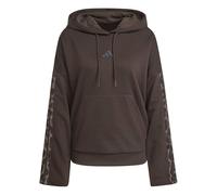 adidas Damen Seasonal Essentials Leopard Print French Terry Hoodie with 3-Stripes, Aurora Coffee/Multicolor, L