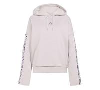 adidas Damen Seasonal Essentials Leopard Print French Terry Hoodie with 3-Stripes, Ice Purple/Multicolor, S