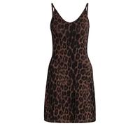 adidas Damen Seasonal Essentials Leopard Print Mini-Dress with 3-Stripes, Multicolor/Earth strata, XXS
