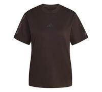 adidas Damen Seasonal Essentials Leopard Print T-Shirt with 3-Stripes, Aurora Coffee/Multicolor, M