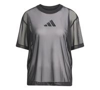 adidas Damen Soft LUX Mesh Tee, Black, XL