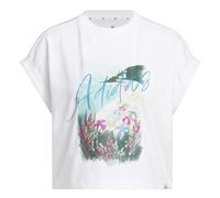 adidas Damen Summer Romance Graphic T-Shirt, White, L