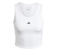 adidas Damen Techfit Cropped Training Tank Top, White, M