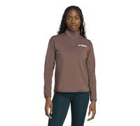adidas Damen Terrex Multi Climawarm Half Zip Tech Fleece Jacket, Earth strata/Earth strata, XS