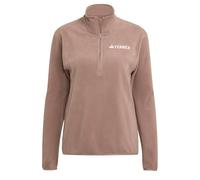 adidas Damen Terrex Multi Essentials Half Zip Fleece Jacket, Trace Brown, XL