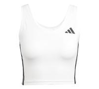 adidas Damen Train Essentials 3-Stripes Cropped Tank Top, White/Black, M