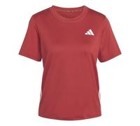 adidas Damen Train Essentials 3-Stripes Workout T-Shirt, Active Maroon/White, S
