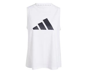 adidas Damen Train Essentials Big Performance Logo Training Tank Top, White/Black, L
